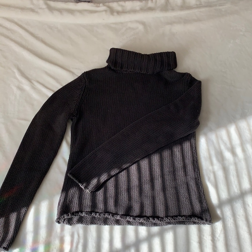 Dark olive green knitted turtleneck sweater- BANANA REPUBLIC